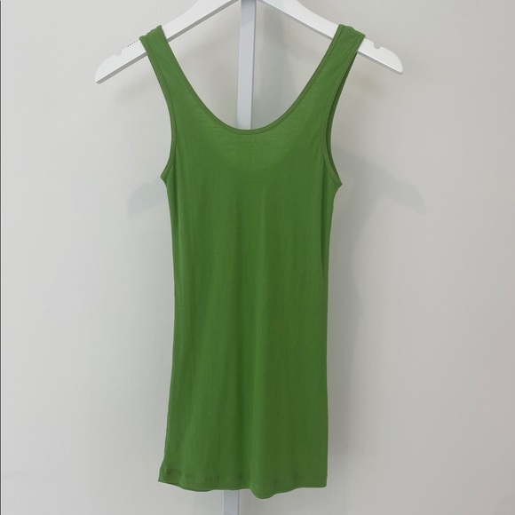 STEPHANIE B GREEN PIMA COTTON TANK TOP S NWOTS! - Picture 4 of 12